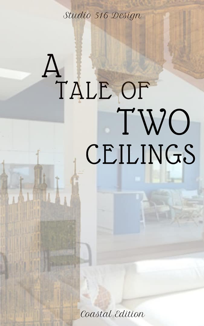 tale of two ceilings revised Living Room to Kitchen after photo